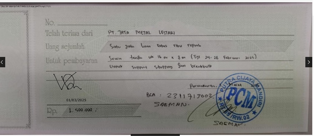 TML - Penyediaan Sewa Tenda Oleh Putra Cijaya Mandiri